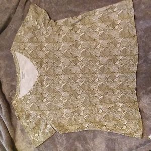 Relativity geometric 100% cotton v-neck t-shirt